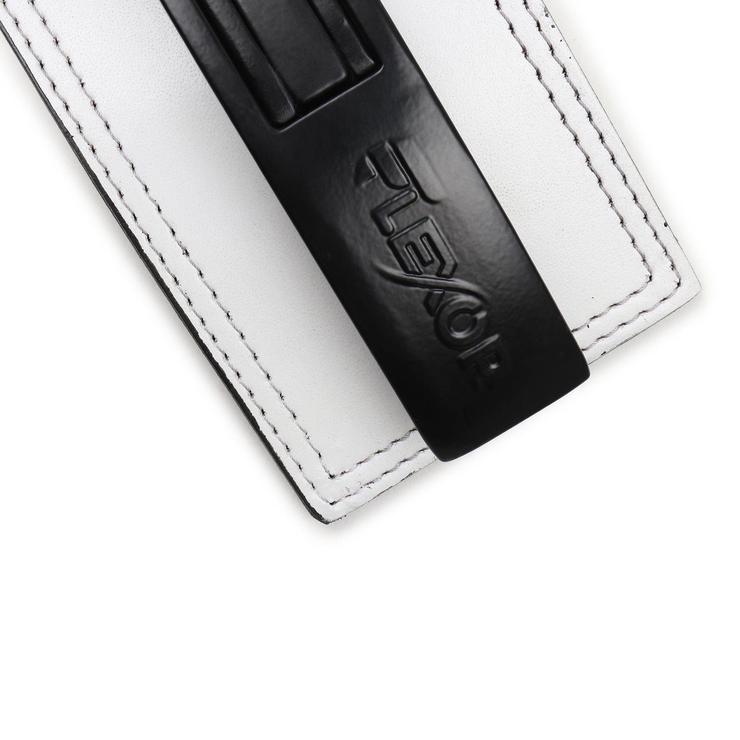 10mm White-Belt Black-Buckle Powerlifting Lever Belt