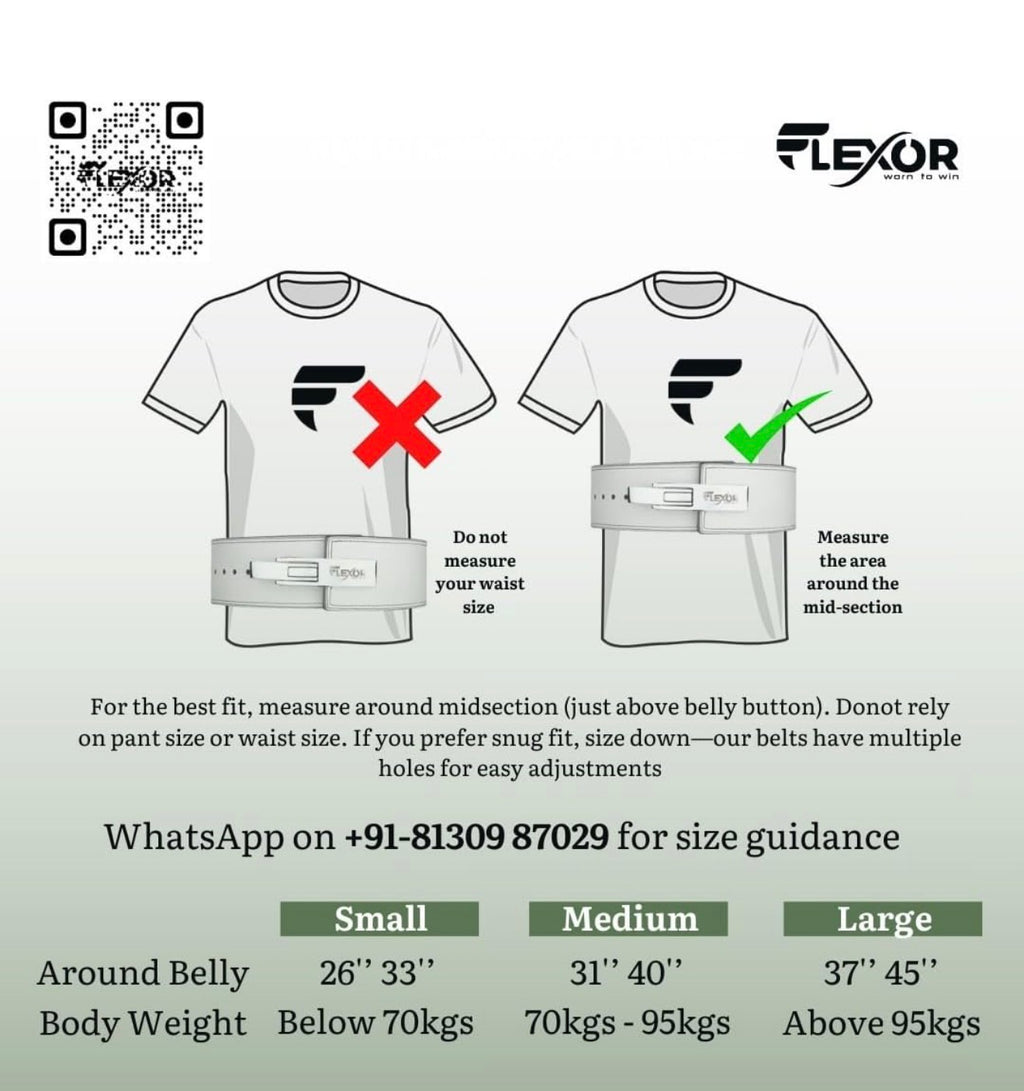 10mm Powerlifting Lever Belt – White-Belt Black-Buckle | Premium Leather | Flexor®