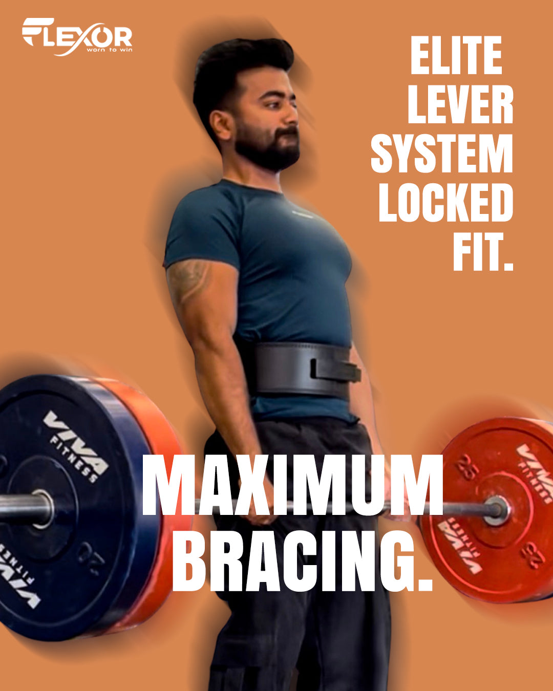 10mm Powerlifting Lever Belt – Micro-Adjustable | Black Leather | Flexor®