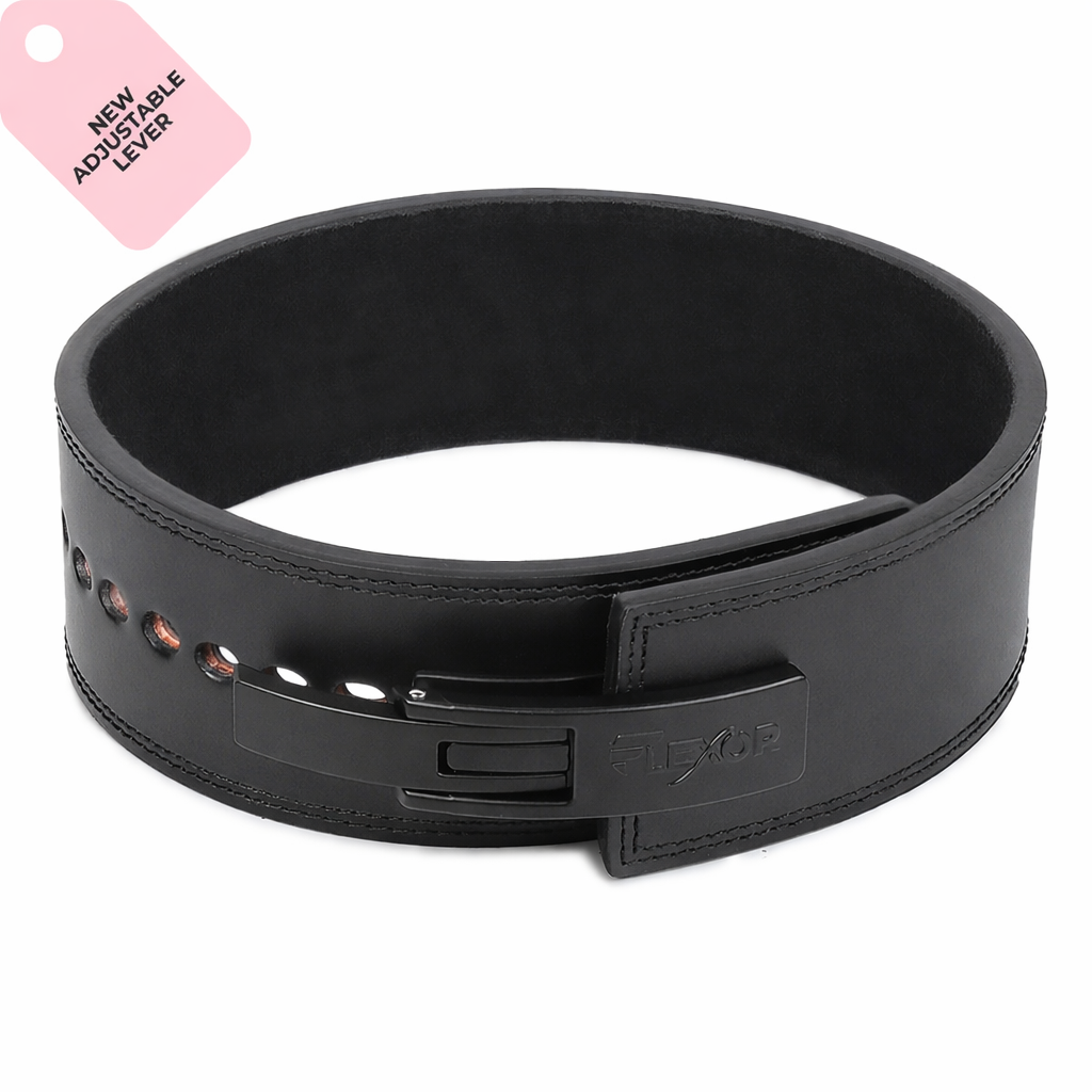 Flexor 10mm Micro-Adjustable Powerlifting Lever Belt (All Black)