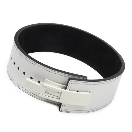 10mm White-Belt White-Buckle Powerlifting Lever Belt