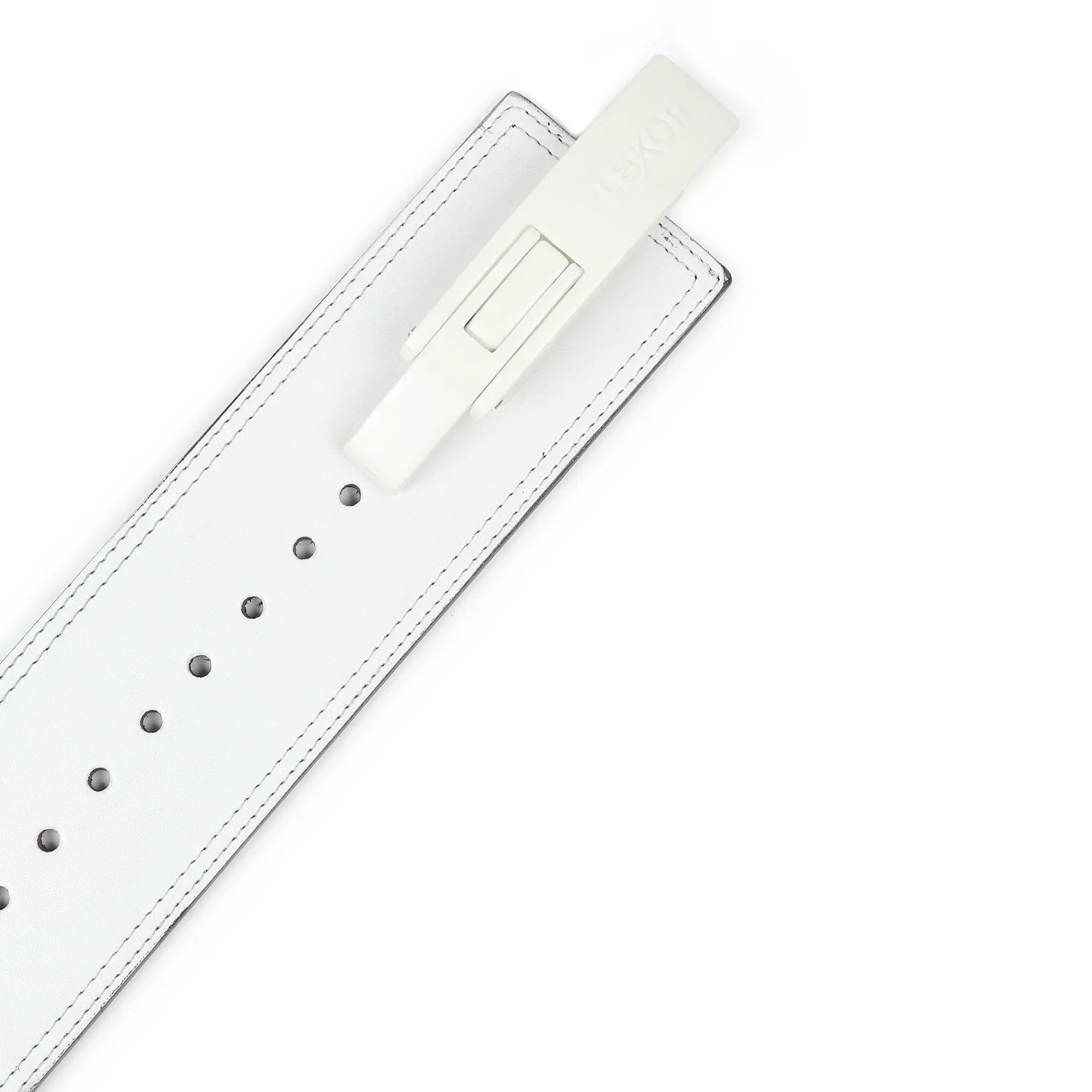 10mm White-Belt White-Buckle Powerlifting Lever Belt - Flexor