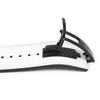 10mm White-Belt Black-Buckle Powerlifting Lever Belt - Flexor