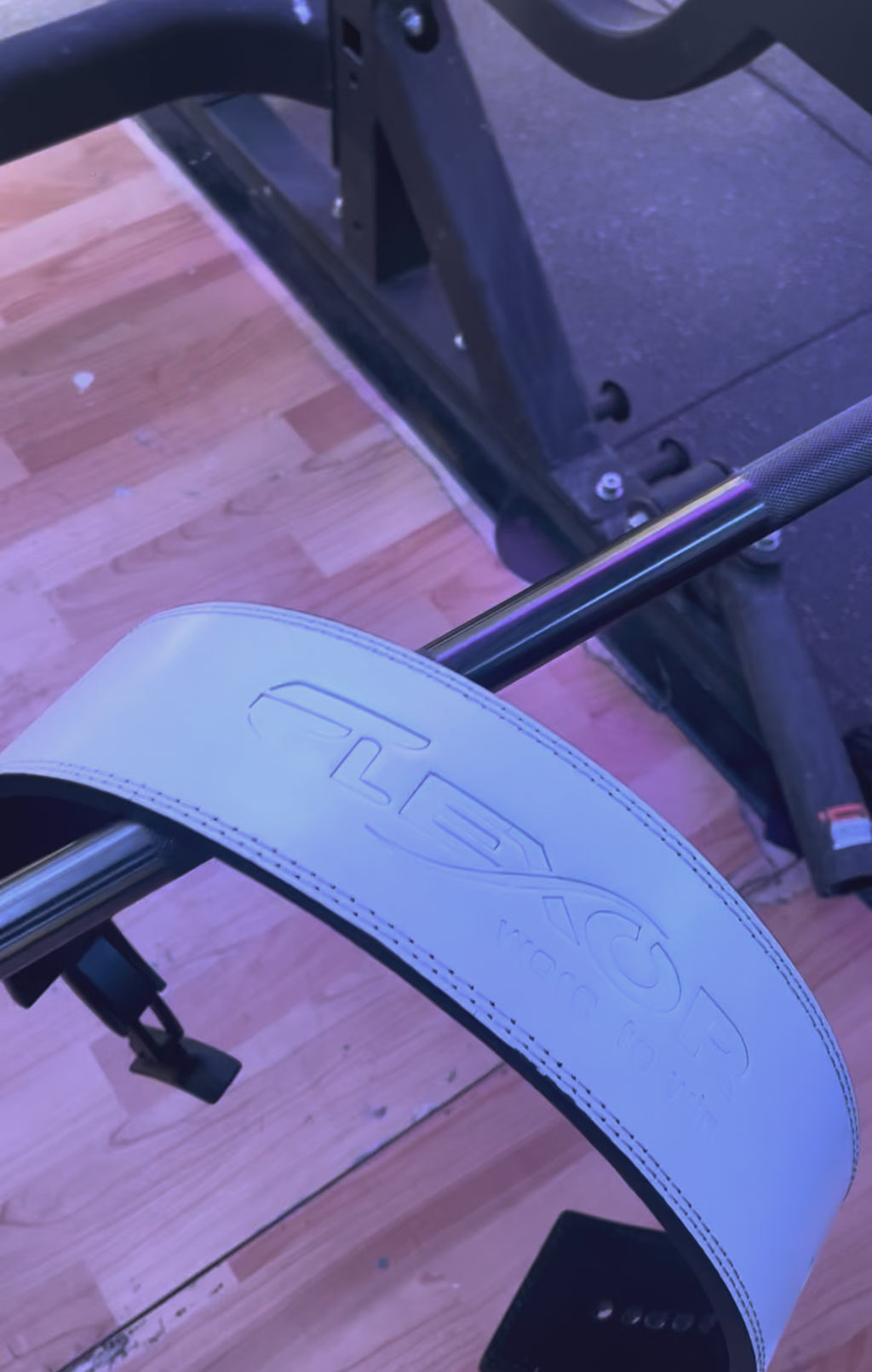 10mm Powerlifting Lever Belt – Micro-Adjustable | White Leather | Flexor®